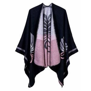 Women's Vintage Pattern Open Front Poncho Cape Shawl Winter Shawl Wraps🐯